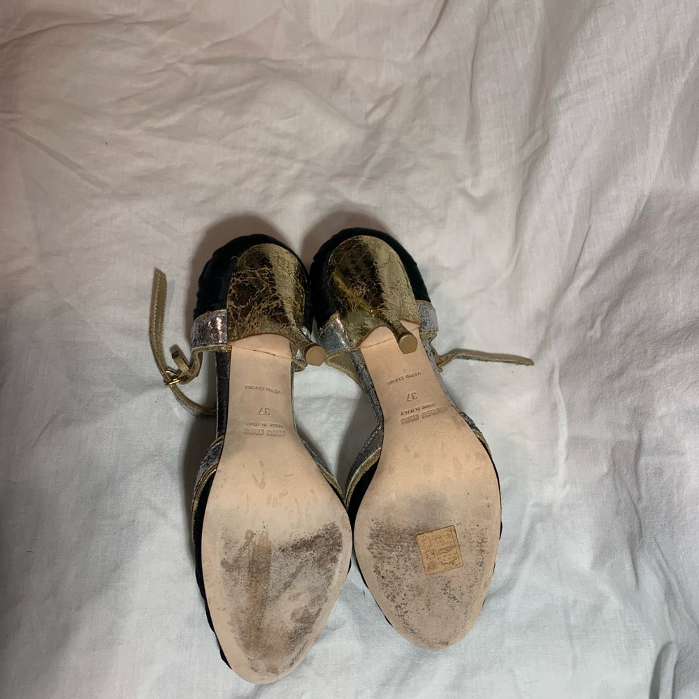 Miu Miu Black and Silver Heels - Picture 5 of 5